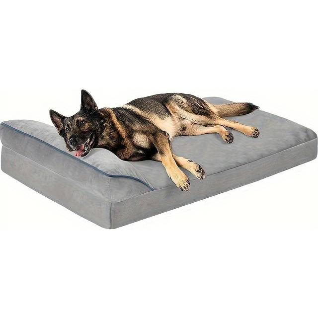 TEMU Extra-large Dog Sofa Bed With Pillow - Washable, Non-slip Bottom Pet Couch For Medium To Large Breeds, Dog Nest, Support
