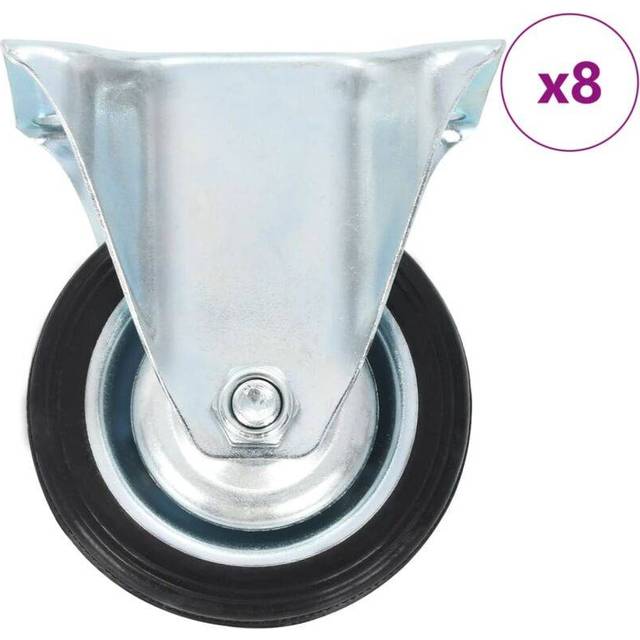 vidaXL 8 pcs Fixed Casters 75 mm
