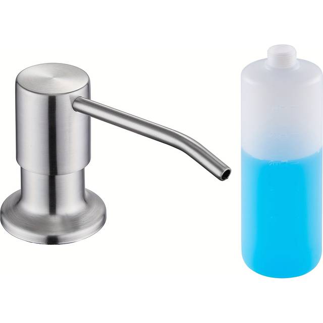 TEMU Kitchen Sink Built-in Soap Dispenser, Brushed Nickel Stainless Steel Countertop Pump Head, Dishwashing Soap And Hand Soap Dispenser