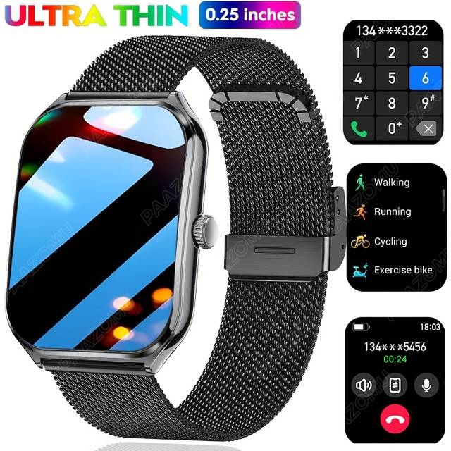 TEMU Ultra-thin 1.96" Amoled Smartwatch - Hd Resolution, High Quality, Wireless 5.0, Multi-sport , Music & Call Functionality, For Iphone & For