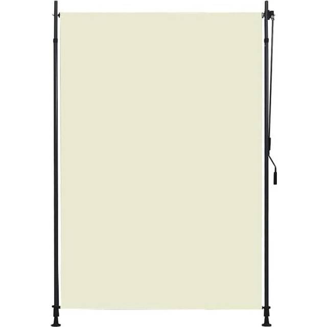 vidaXL Outdoor Roller Blind 150cm Cream Vertical Balcony Shade Privacy Screen