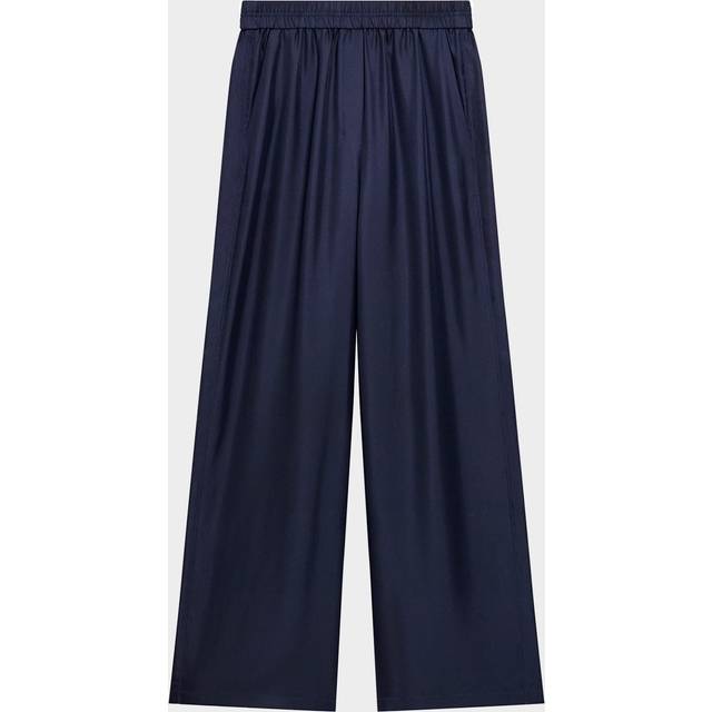 Pull-On Silk Track Pants - nocturne navy - Small