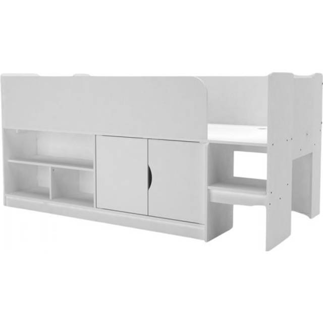 Kudl Mid Sleeper Bed - White, White