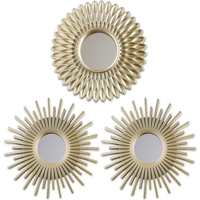 Gold Mirrors for Wall Pack of 3