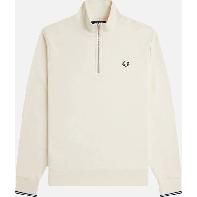 Men's Fred Perry Half Zip Sweatshirt - Tan - Size: X-LARGE