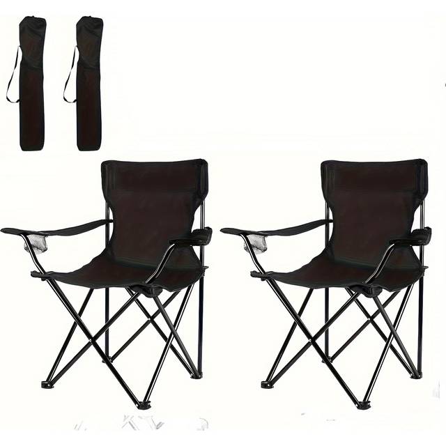 TEMU Portable Outdoor Folding Chair: Lightweight Aluminum Alloy Beach Chair For Camping And Fishing
