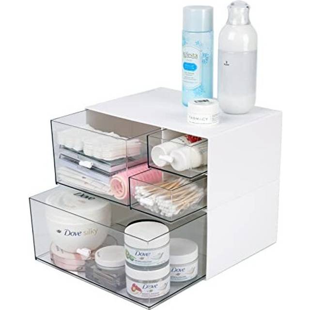 Desktop 4 Drawers Stackable Plastic Storage Box