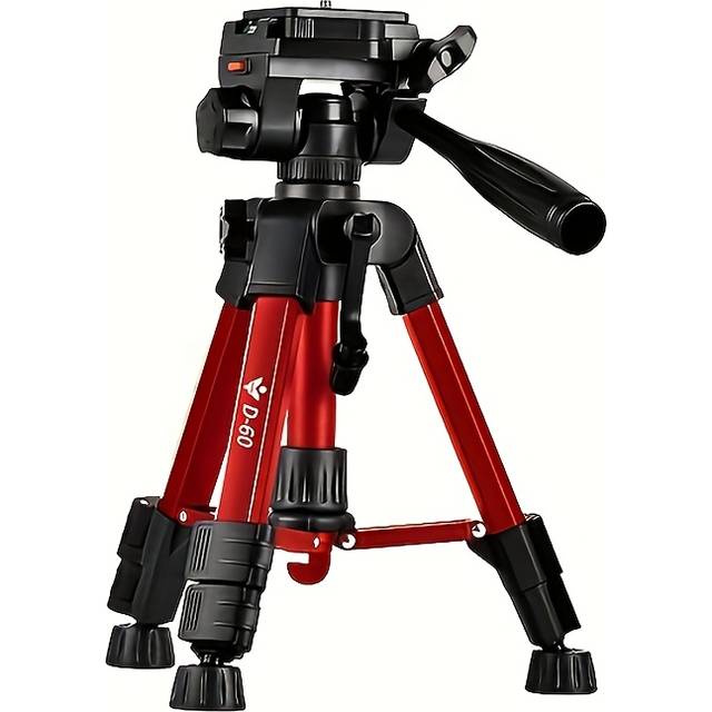 TEMU 24.8in/63cm Desktop Tripod Professional Photography Camera Stand 360 ° Rotating Bracket Portable Stable Camera Shooting Video Live Delivery Storage Bag Phone Clip