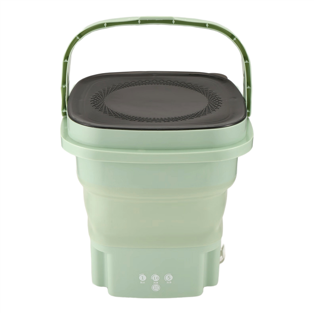 Folding Washing Machine with Dryer Bucket for Clothes Green EU Plug