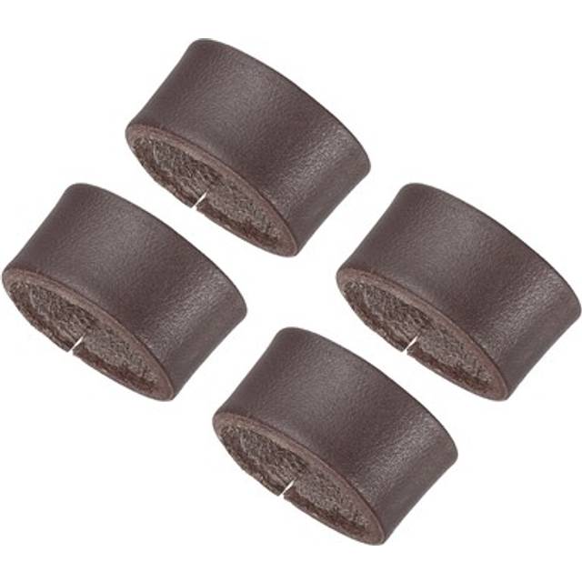 4 Pcs Leather Loop Keeper Belt Keeper For 0.7/0.9 Wide Belts Coffee