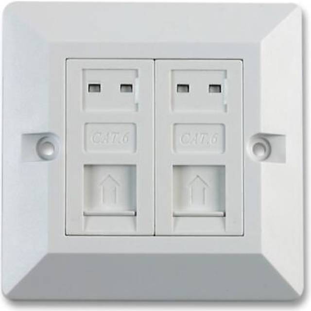 Pro Signal - 2-port Cat6 Rj45 Socket Faceplate