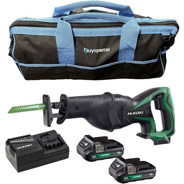"Hikoki CR18DSLW4Z 18V Recip Saw 28mm Stroke + X1 2AH Battery + Charger + 21"" Bag"