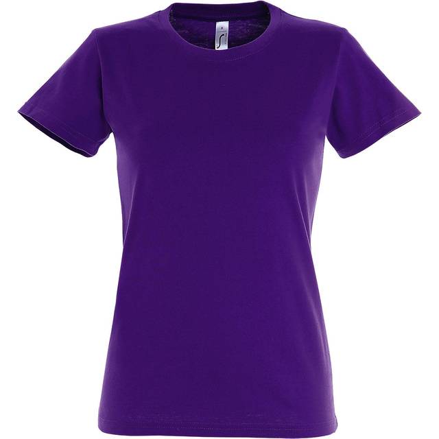 (S, Dark Purple) SOLS Womens/Ladies Imperial Heavy Short Sleeve T-Shirt