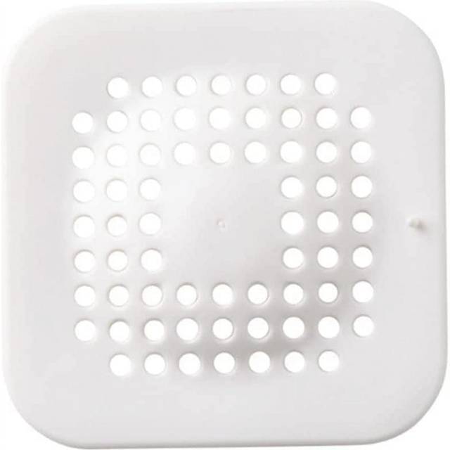 SHEIN 1pc Drain Hair Catcher With Suction Cup, Silicone Square Drain Cover For Shower, Anti Sink Clogging, Floor Cover Shower Drain Hair Outlet Filter, For