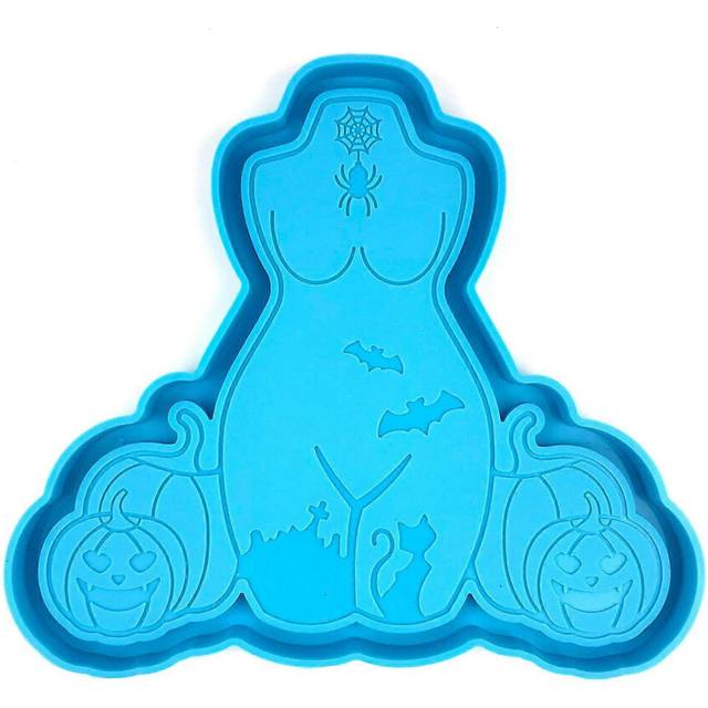 (Clear, One size) Clear Epoxy Resin Casting Mold for DIY Tray Women Pumpkin Shape Silicone Tray