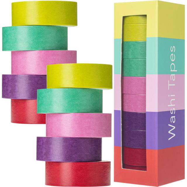 Mr. Pen- Washi Tape Set  10 Rolls  Tropical Twirl  Decorative Tape  Washi Tapes  Scrapbook Tape  Scrapbook Washi Tape for Journaling  Craft Tape  Wash