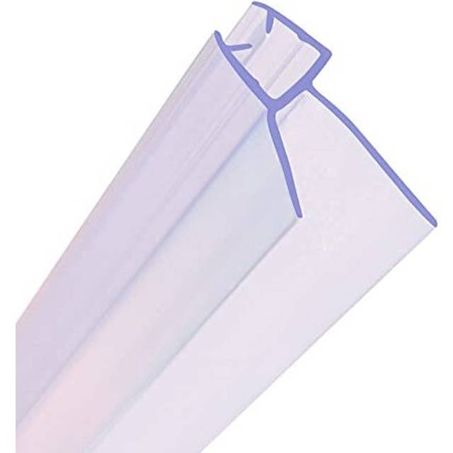 Hnnhome Bath Shower Screen Door Seal Strip For 6-8 mm Straight Glass Up To 20 mm Gap - One Size
