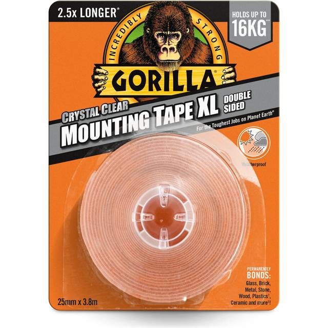 Gorilla 3044121 Double Sided Mounting Tape XL Clear 3.8m