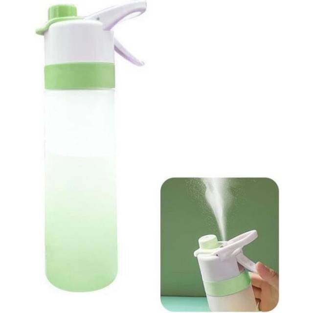 WATER BOTTLE,AS-green-700ml--700ml Plastic Spray Water Bottle, Large Capacity, Portable, Outdoor Sport, Cute,