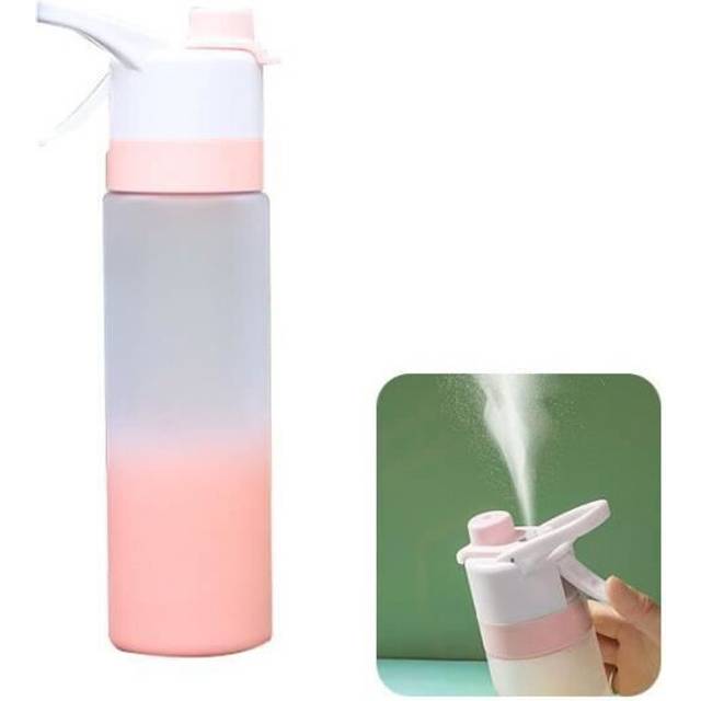 WATER BOTTLE,AS-pink-700ml--700ml Plastic Spray Water Bottle, Large Capacity, Portable, Outdoor Sport, Cute, L