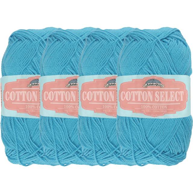 JubileeYarn Cotton Select Yarn - Sport Weight - 50g/Skein - Island Blue - 4 Skeins