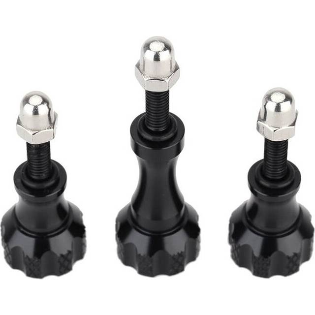 (Black) Aluminum Thumb Knob Stainless Bolt Nut Screw Set For Gopro Hd Hero 1 2 3 4 50
