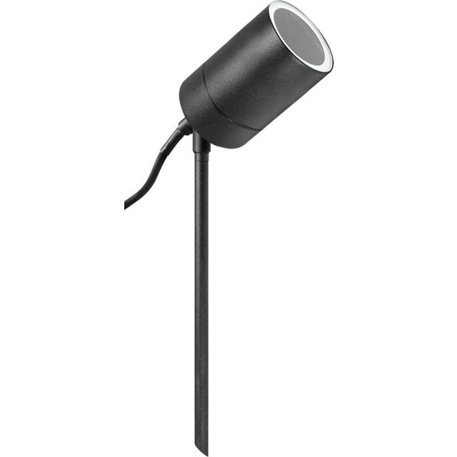 Garden Outdoor Spike Light Mains Powered Black Finish Stainless Steel Water Resistant Ground Pathway Lighting ZLC307B
