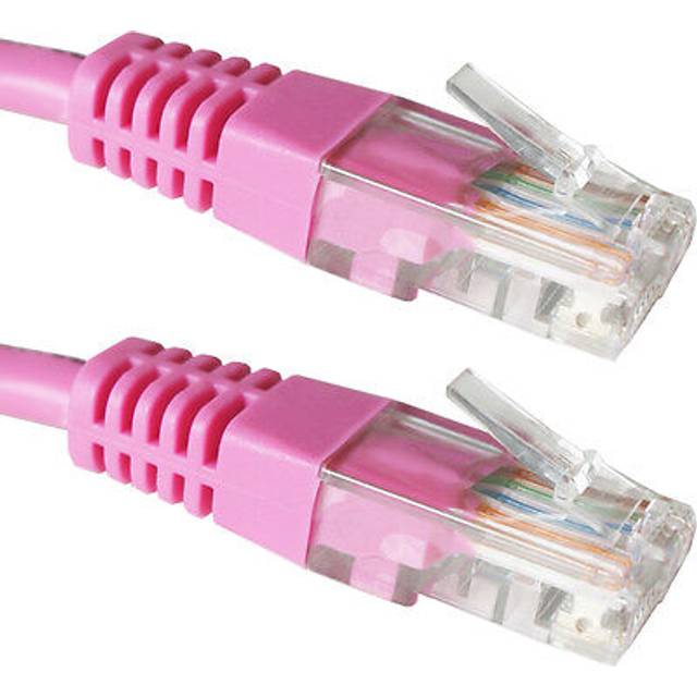 0.5m Cat5e Patch Ethernet Rj45 Cable Lead Pink Pure Copper Network Lan Router