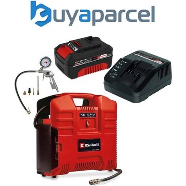 Einhell - Power X-Change 18v Cordless Portable Compressor te-ac + 4AH Kit