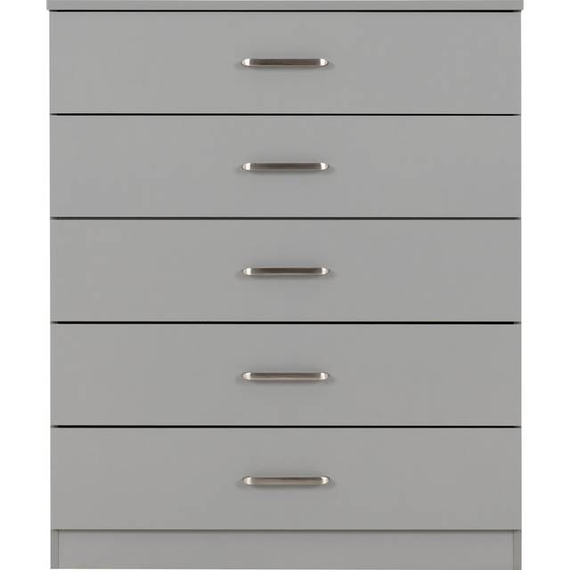 Seconique Dakota 5 Drawer Chest - Light Grey, Grey