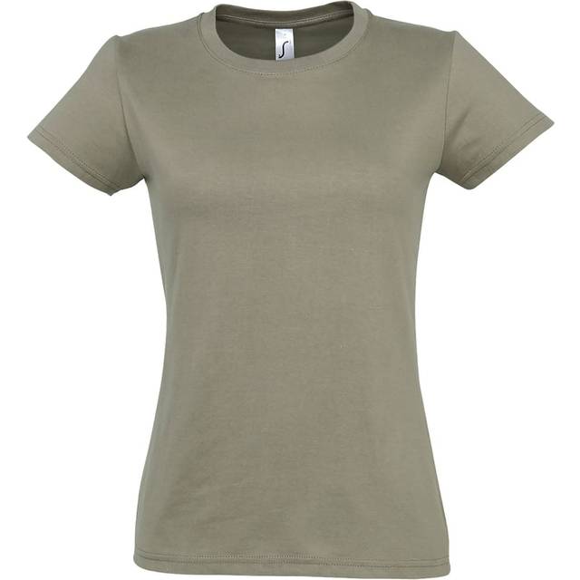 (XL, Khaki) SOLS Womens/Ladies Imperial Heavy Short Sleeve T-Shirt