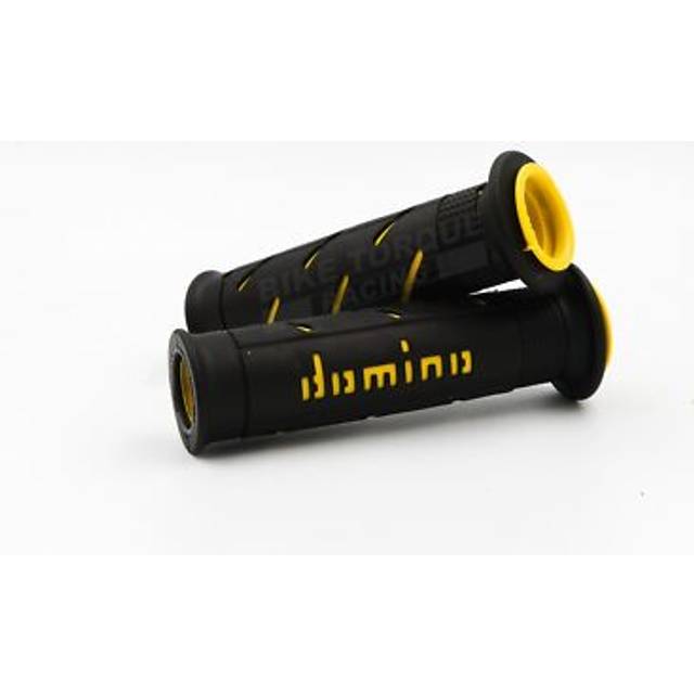 Domino black and yellow xm2 super soft handlebar grips to fit bikes