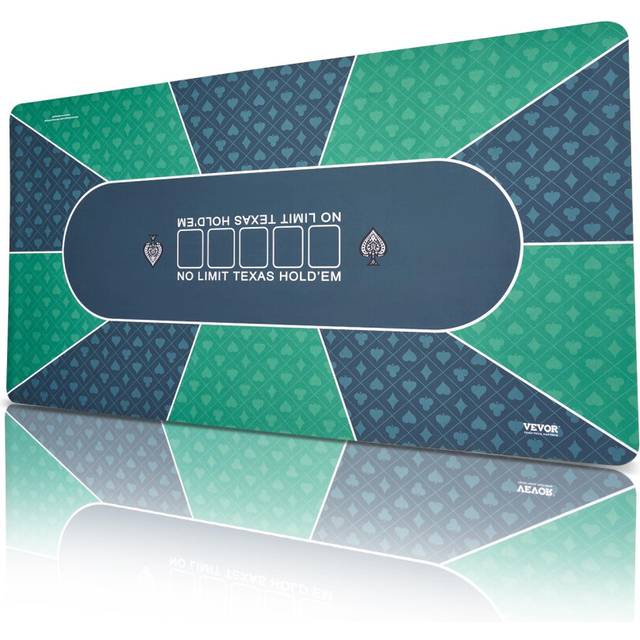 VEVOR Poker Table Top, 70 x 35 Inch Poker Mat for Table, 6-8 Players Foldable Poker Table Top with Carrying Bag, Folding Poker Table Topper for Poker