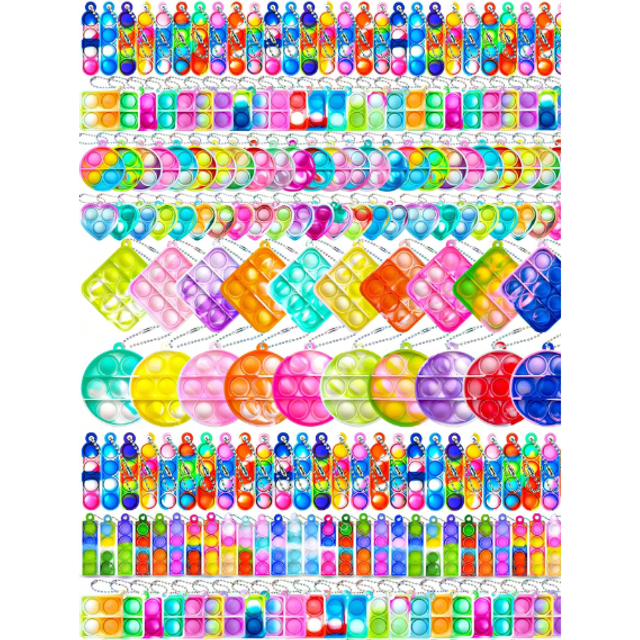 SHEIN 12/30/48/60pcs Party Favors Toys,Pop Fidget Toys,Mini Push Bubble Pops Bulk Sensory Toys, Birthday Gifts Classroom Prizes For Goodie Bag Treasure Ches