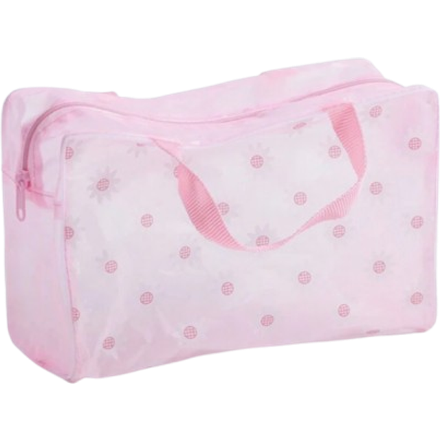 SHEIN Ditsy Floral Pvc Waterproof Cosmetics Toiletries Shower Organizer Travel Storage Bag, A Must-Have Makeup Bag Makeup Pouch Skincare Bag Toiletry Bag Pa