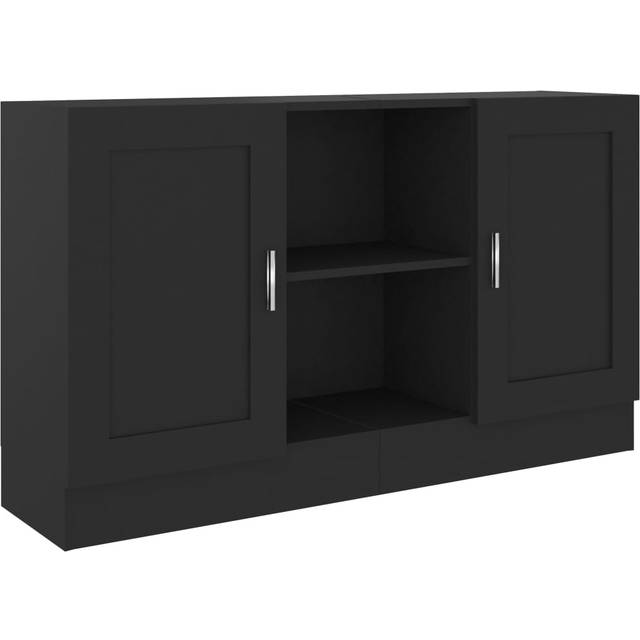 vidaXL Sideboard Black 120x30.5x70 cm Engineered Wood