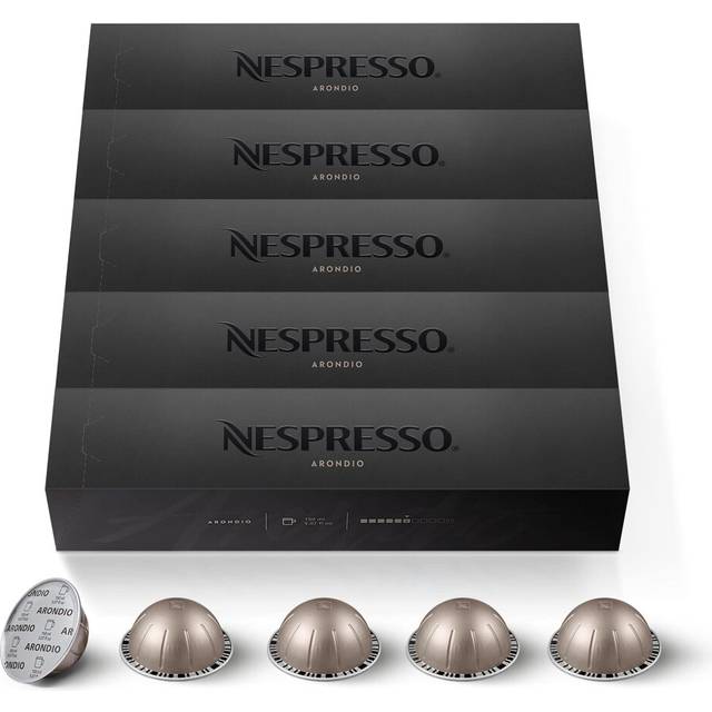Nespresso Vertuo - 50 Arondio Capsules - Intensity 6 - For Gran Lungo 150ml - (5 cases of 10)