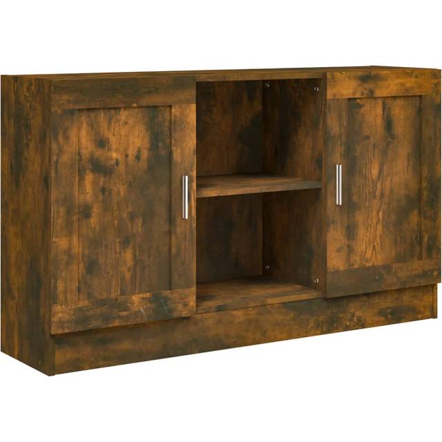vidaXL Sideboard Smoked Oak 120x30.5x70 cm Engineered Wood - Brown