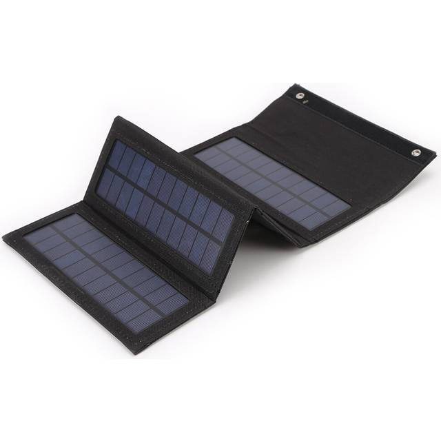 (Black 4W 5V) Waterproof 50W Foldable Solar Panel 5V USB Sunpower Solar Cell Bank Pack Mobile Phone Battery Charger for Outdoor Camping Hiking