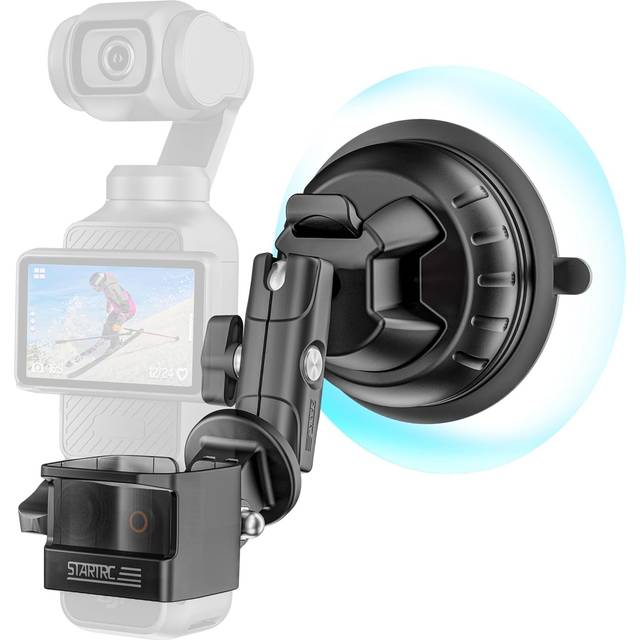 Car suction cup mount for dji osmo pocket 3 with expansion adapter accessories