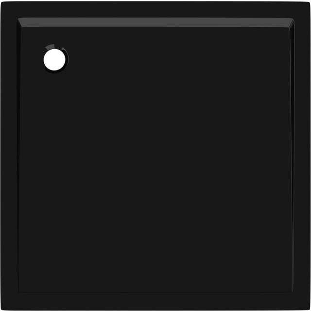 vidaXL Square ABS Shower Base Tray Black 90x90 cm