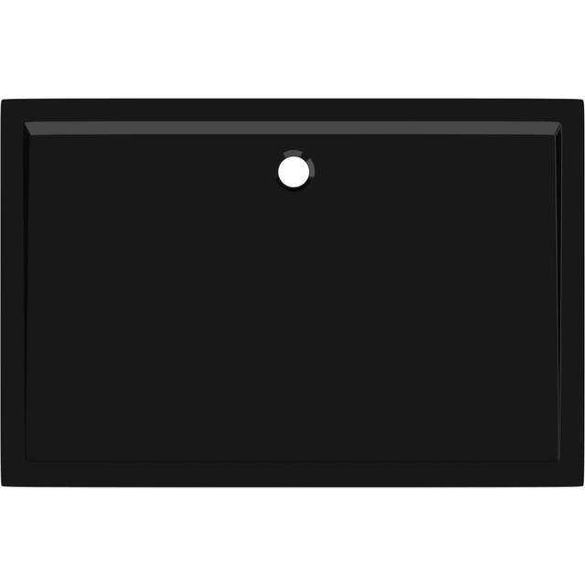 vidaXL Rectangular ABS Shower Base Tray Black 80x120 cm