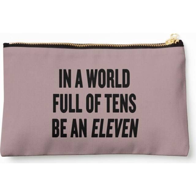 "Makeup Bag Stranger Things ""In a world full of tens be an Eleven"" Cosmetic Organizer Tyvek Paper Bags Zipper Pouch"