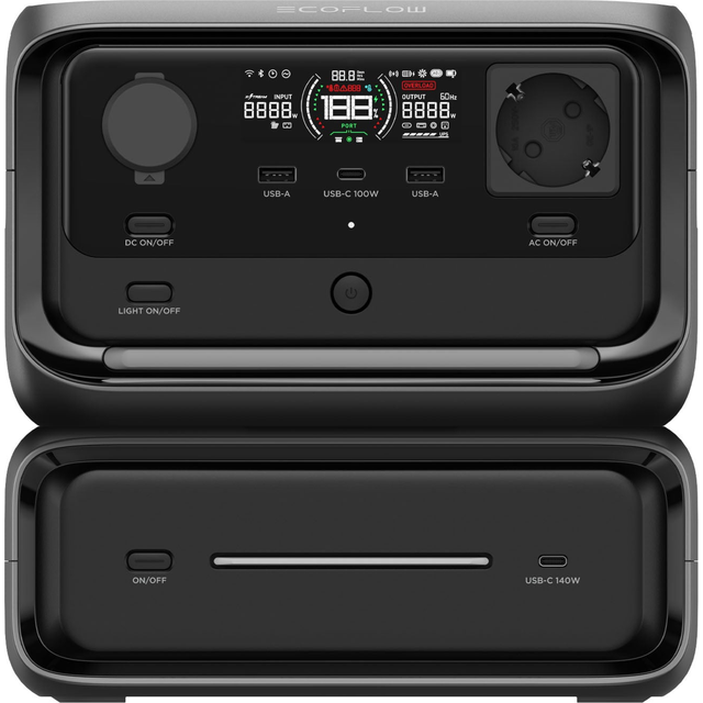 ECOFLOW RIVER 3 Max Bundle 572 Wh Portable Power Station, Silver/Grey