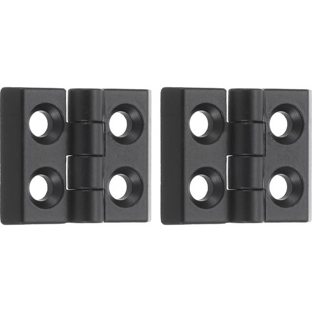 2pcs adjustable 180 degree hinges, 30x38mm locking leaf table hinge, black