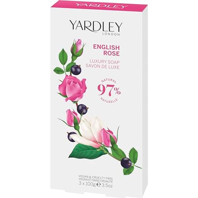 Yardley English Rose Luxury Bar Soap Set for Women  3 Count