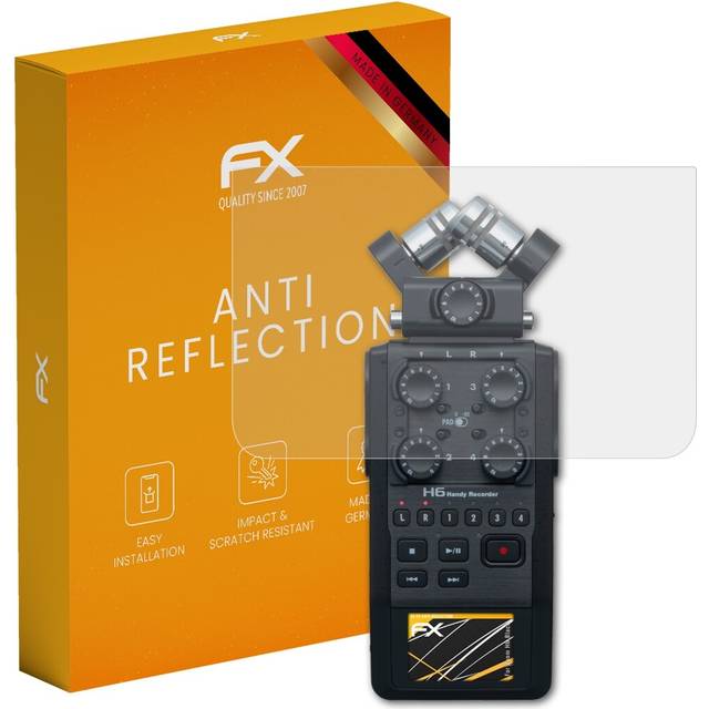 Atfolix 2x Screen Protection Film For Zoom H6 Black Matt&shockproof