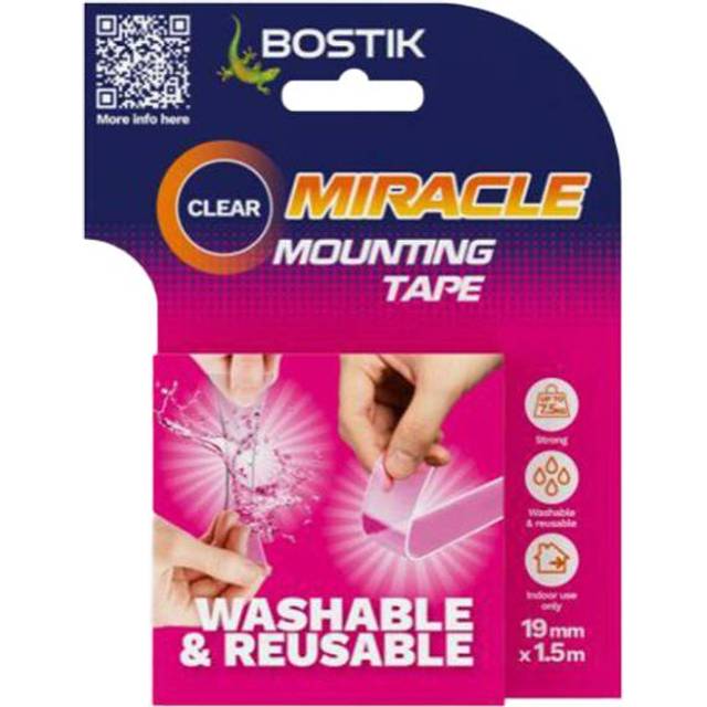 Bostik Miracle Mounting Tape Clear Ultra Strong, Double-sided Mounting Tap