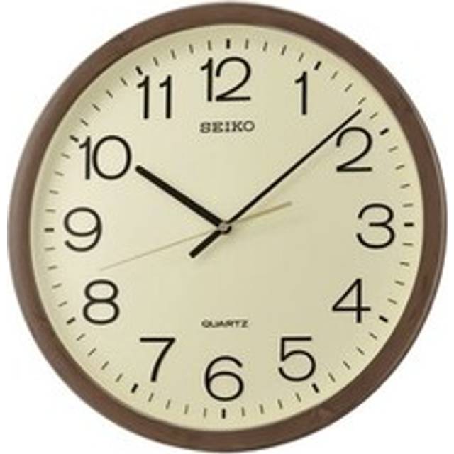 Seiko Timeless Brown Marble Effect Quiet Sweep Wall Clock Qxa806b