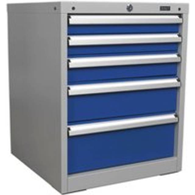 5 Drawer Industrial Cabinet - High Quality Lock - Heavy Duty Drawer Slides